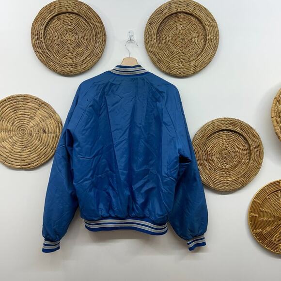 Vintage 80s 90s Chalk Line Blue Indianapolis Colts Football Varsity Jacket XL - Picture 3 of 11